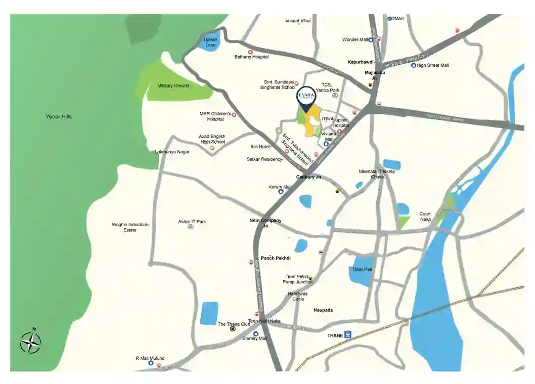 L&T Evara Heights location map