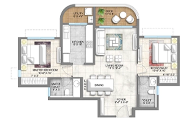 L&T Evara Heights ground floor plan