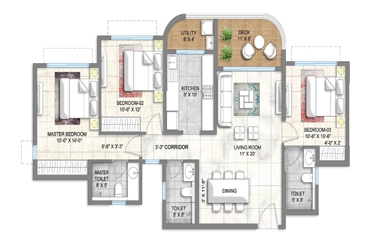 L&T Evara Heights ground floor plan